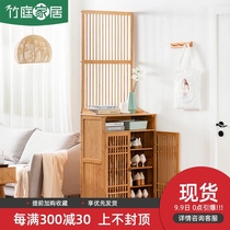 Entry door cabinet shoe cabinet integrated entrance screen partition cabinet living room cabinet screen Cabinet new Chinese storage rack