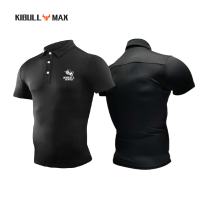 Private Coaching Fitness Work Clothing Men And Women Tight Clothing Set To Do Speed Dry High Play Short Sleeve Turnover Polo Shirt Customised