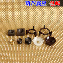 Square sandalwood base 2 - 3 cm mini grass gold small paste with hand twisted hoist solid wood button unpolished