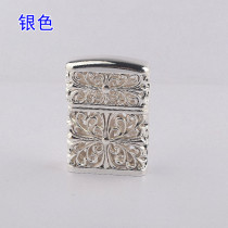 Silver cruciferous hollow armor case ZORRO ZORRO ZIP kerosene lighter universal handmade DIY decoration