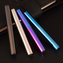 Colored metal slender strip A pen shaped kerosene lighter cylindrical can be packed into a cigarette case for easy carrying.