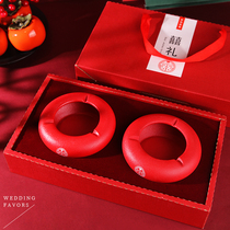 Wedding wedding supplies Red ashtray creative personality trend household living room ceramic Chinese gift wedding