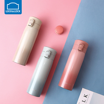 Lobe buckle love thermos cup female portable cup 316 stainless steel cup simple girl heart cute student