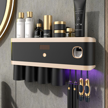 New UV Disinfection Germicidal Electric Toothbrush Shelf Free of perforated wall-mounted gargling tooth cup hanger light extravagant
