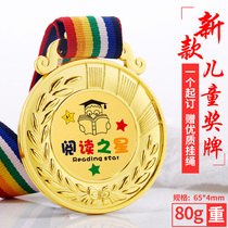 Medals Customized Childrens Medals Lotted Student Gold Kindergarten Medal Reading Star Games Prizes