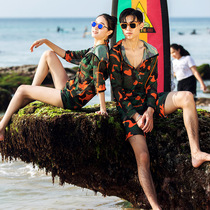 Sanqi bikini Korean hot spring small fragrance swimsuit Female sense beach jacket Couple wear steel support blouse swimsuit
