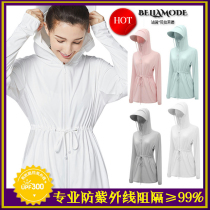 French BELLAMOD sunscreen womens middle and long summer outdoor UV protection thin breathable ice silk sunscreen suit