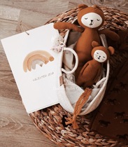 ▲ Replenishment Danish Fabelab Newborns Infant and Infant Rattle Bear with Rattle Paper Sand