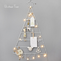 Noqi Nordic ins Grid Rack Christmas Tree Package Small Home diy Free Punch Photo Wall Christmas Decoration