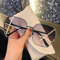 Sunglasses Woman Senior Sens Sun Glasses Tide 2022 new anti-UV round face big face The thin Korean version Xia