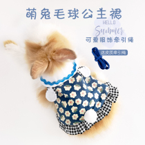 Rabbit Clothes Traction Rope Summer Cute Pet Guinea Pigs Small Anti-Escape Vest Style Out Walking Rabbit Rope Clothing