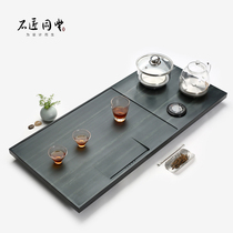 Natural Wujin Stone Tea Tan Set Fully Automatic Water Tea Table Integrated Induction Cooker Kettle Household Tea Set Tea Sea