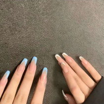 Little red book with autumn and winter white transparent French manicure gentle European and American nail art color French side bride nail