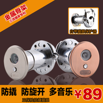 Anti-prying anti-unscrewing anti-peep multi-music anti-theft door mirror Metal anti-screwing cat eye doorbell two in one