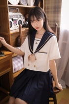 (old driver)Spot] Gold one orthodox JK uniform original sailor suit Summer suit intermediate suit
