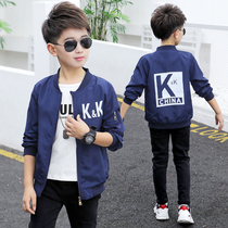 Boy spring wear thin windbreaker coat coat 2021 new childrens clothing middle school boy spring and autumn casual coat