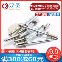 M3 M3 2 M4 M5 Stainless steel 304 countersunk head core pulling rivets Decorative nails Flat head pull nails Pull rivets