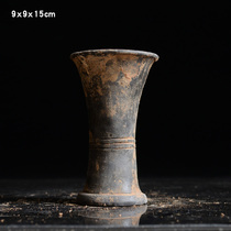 Antique pottery wine wine glass tea cup container Han Dynasty custom crafts pottery cup retro decoration ancient rack ornaments