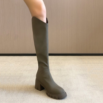 Jia dont fake boots 2021 new autumn boots high heel tall small man Winter plus velvet Knight boots