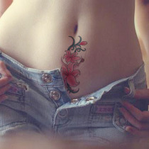 Colored flowers Caesarean tattoo stickers for scar waterproof women durable concealer sexy simulation tattoo tattoo sticker