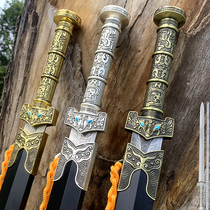 Longquan City 100 artisan knife sword ancient Han sword Qin sword stainless steel sword integrated to prevent short knife and sword cold weapon unopened