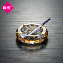 Crystal glass ashtray creative mini trumpet car Office Home Hotel restaurant round small ashtray
