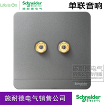 Schneider series INS fluorescent gray two-end audio single speaker audio weak current socket panel