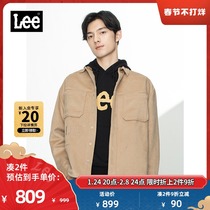 Lee store with 21 autumn and winter new Oversize khaki men's wool shirt LMT001387100-81H