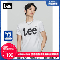 Lee Mall The Same Section 22 Spring Summer New Product Standard Version Multicolored Logo Printed Male Short Sleeve T-shirt LMT0015903RX