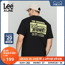 Lee XLINE 22 Spring Summer New Comfortable Edition Printed Crewneck Multicolor Men's Short Sleeve T-Shirt LMT0000393RX