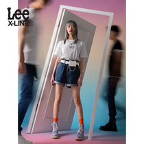 (Weiya recommended) LeeXLINE 21 new loose Bud denim shorts women slim L370415