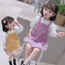 Girls Autumn Dress Skirt Long Sleeve Autumn Two-Piece Baby Autumn Childrens Western Princess Skirt