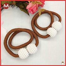 Door Curtain Bundle Curtain Magnetic Suction Bundle with Storage Rope Light Luxury Magnetic Curtain Hook Buckle Pair