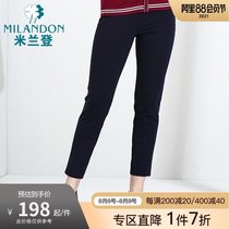 Miranda middle-aged and elderly mothers outfit 2021 new spring and autumn pants casual pants loose nine-point small straight pants women