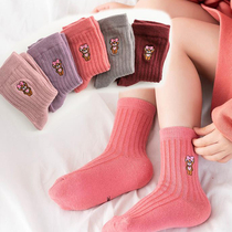 Childrens socks cotton spring thick girls baby cotton socks spring and autumn newborn baby girl Mid socks