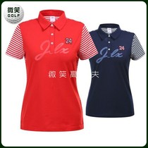 Special offer 2021 summer new Korean golf suit women JD * striped short-sleeved T-shirt GOLF