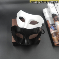 Handsome ancient style male half face mask Adult Halloween mask Masquerade shaking sound party catwalk Zorro mask