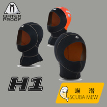 Meow diving Waterproof H1 3 5-5 7mm Hood diving wet jacket headgear lead seal