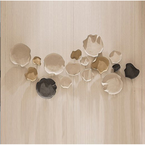 Simple hanging plate wall decoration lotus leaf wall wall decoration hotel wall art soft wall decoration