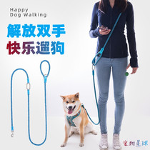 Emancipation Hands Running Teddy Gold Mound Dog Traction Rope Inclined Cross Walk Dog Explosion-proof Dog Chain Sub large Medium Dog