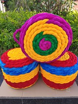 Grass pier Weishan characteristic handicrafts Straw woven pier Shoe stool round stool Household living room coffee table Low bench