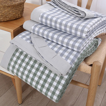 Export quality cotton old rough cloth mat summer ramie thickened linen canvas striped sheets three-piece set