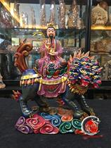 Factory direct sales Taoist wood carving statue Taiyi rescue suffering Tianzun ancient color real gold Taoist home club enshrined characters