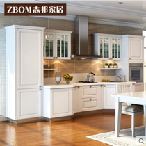 Zhibang cabinets custom-made classical molded Gothenburg countertop kitchen cabinets North American style whole cabinet custom-made