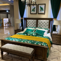 Jane Ruili Solid Wood American Children's Bed Simple American Log Furniture Young Noble Wood Wax Oil Bed