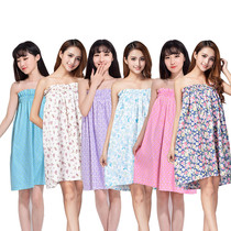 Beauty salon cotton bath skirt extended bathrobe strapless beauty skirt guest clothing floral cotton sweat steaming clothing