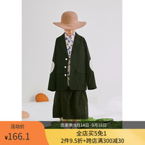 Pear small leisure original children 2021 autumn new foreign style boys and girls classic Joker black blazer tide