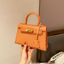 Premium sense mini bag female 2021 new shoulder shoulder bag soft leather gloves Kelly bag leather hand bag