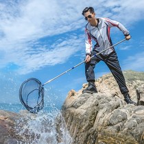 Special net copy net head stainless steel solid 304 big material copy Net ring nylon fishing net bag fishing fishing gear accessories