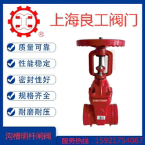 Shanghai Lianggong Valve Groove Gate Valve Z81X-16 Clamp Soft Seal Valve Fire Gate Valve Shanghai Gong